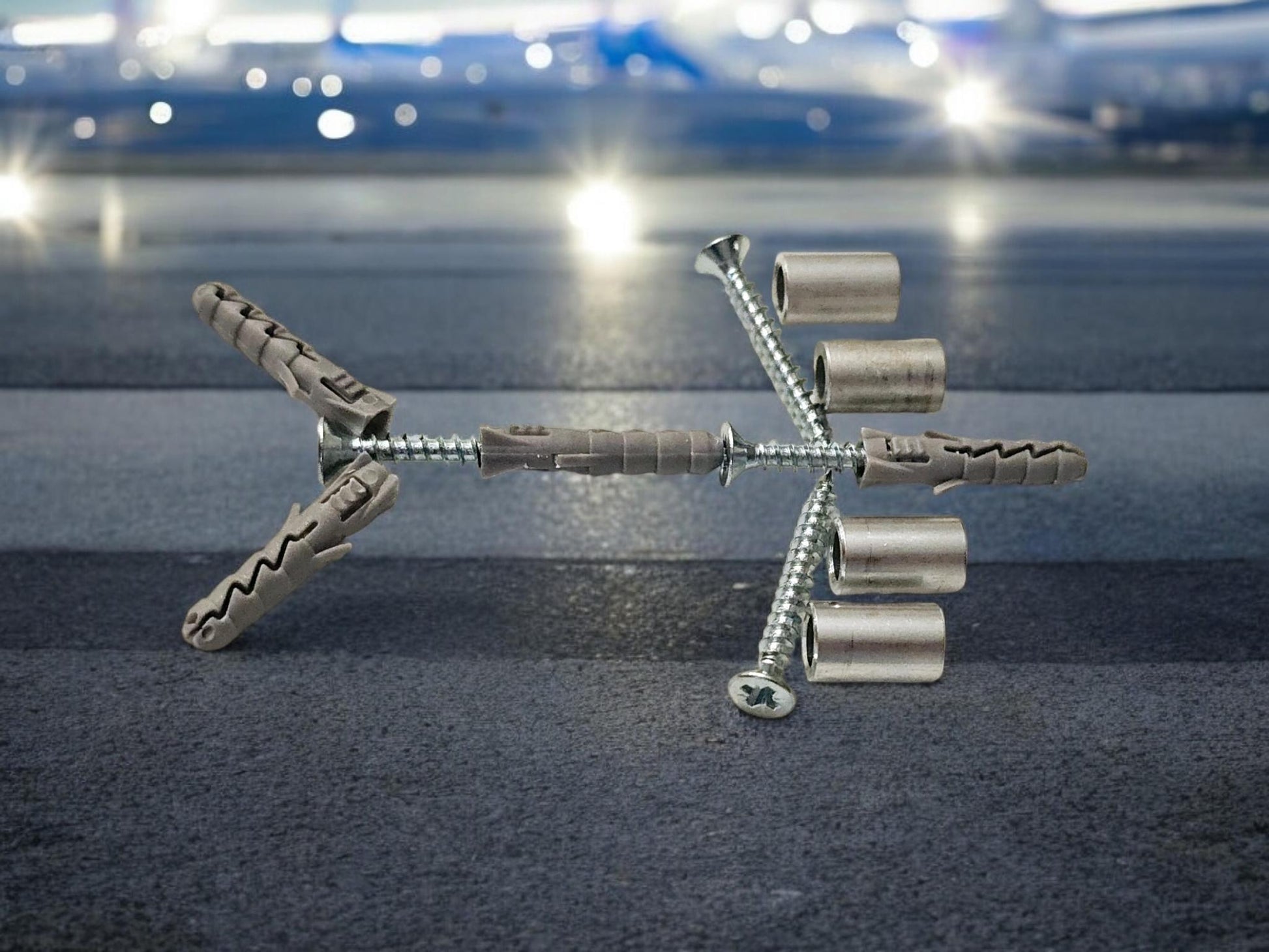 2x airplane seatbelt buckle key rack